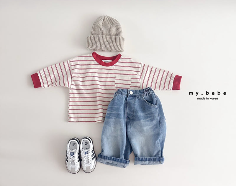 My Bebe - Korean Baby Fashion - #babyboutiqueclothing - Bombom Stripe Tee - 8