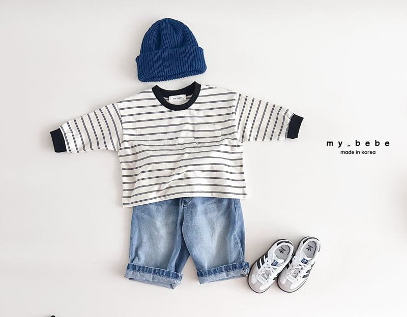 My Bebe - Korean Baby Fashion - #babyboutiqueclothing - Spring Denim Pants - 12