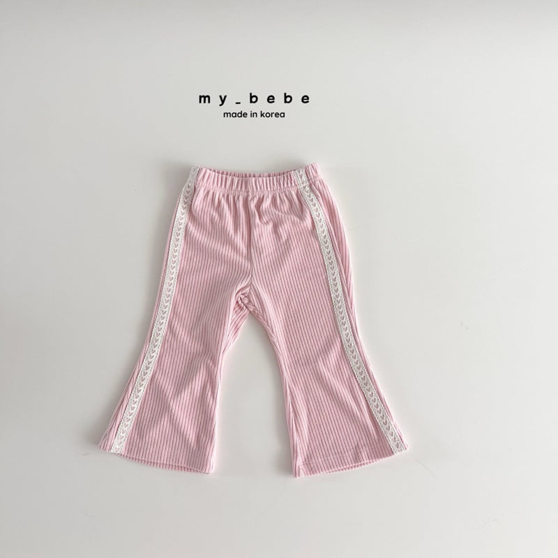 My Bebe - Korean Baby Fashion - #babyclothing - Lace Bootcut Pants - 10