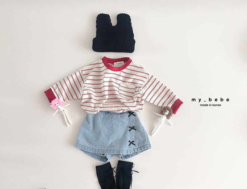 My Bebe - Korean Baby Fashion - #babyclothing - Bombom Stripe Tee - 9