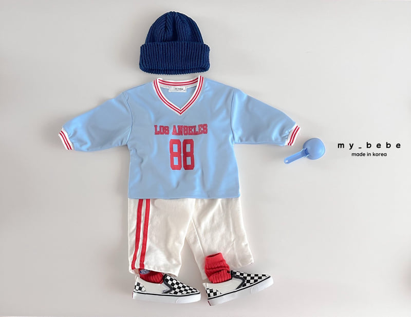 My Bebe - Korean Baby Fashion - #babyclothing - V-neck Print Tee - 7