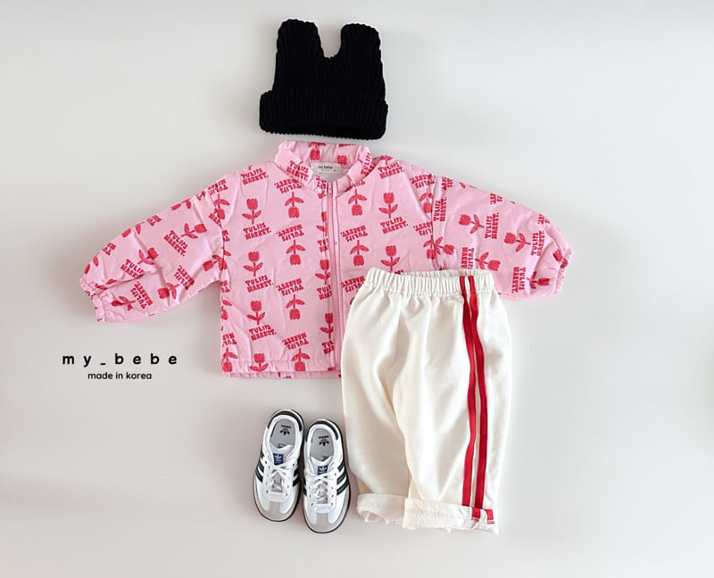My Bebe - Korean Baby Fashion - #babyclothing - Bombom Tape Pants - 9