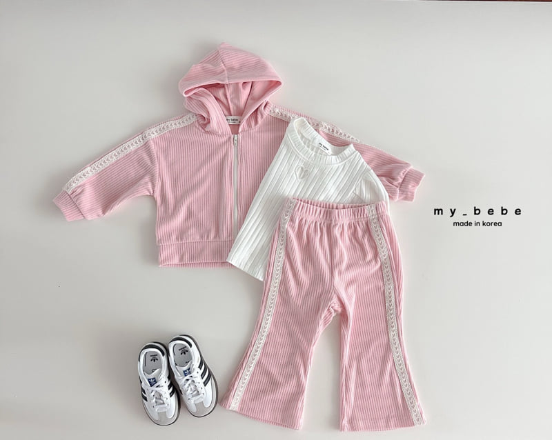 My Bebe - Korean Baby Fashion - #babyfashion - Lace Bootcut Pants - 11