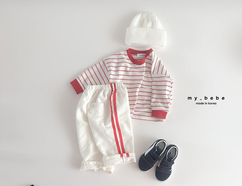 My Bebe - Korean Baby Fashion - #babyfashion - Bombom Stripe Tee - 10