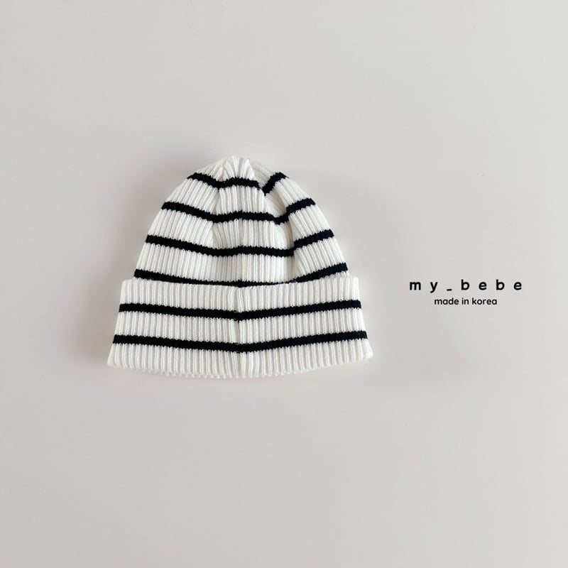 My Bebe - Korean Baby Fashion - #babyfashion - Stripe Beanie - 5