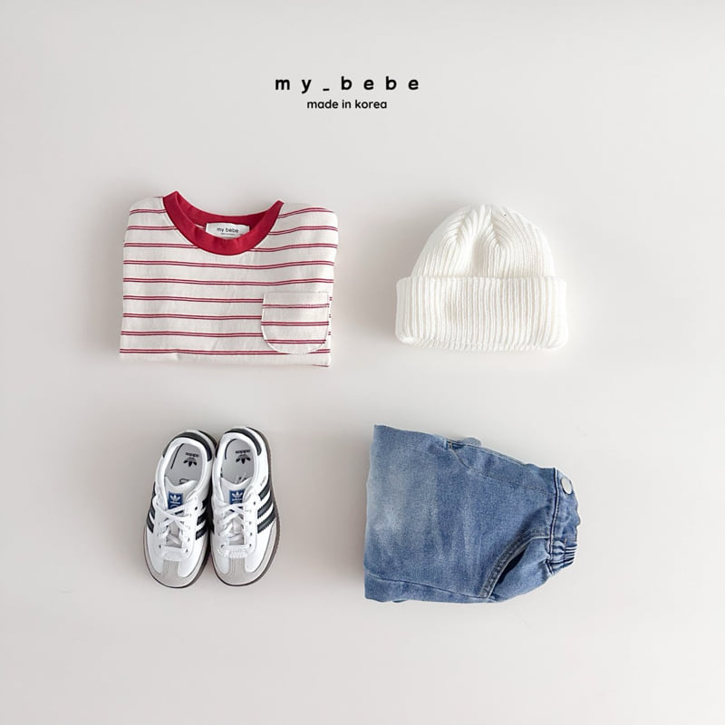 My Bebe - Korean Baby Fashion - #babyfever - Bombom Stripe Tee - 11