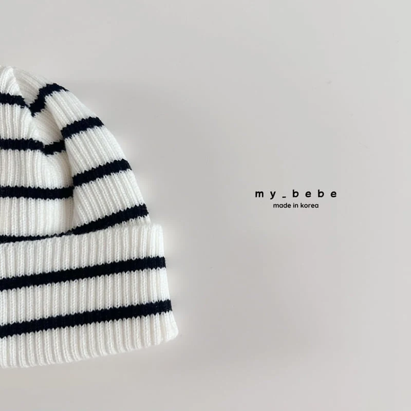 My Bebe - Korean Baby Fashion - #babyfever - Stripe Beanie - 6