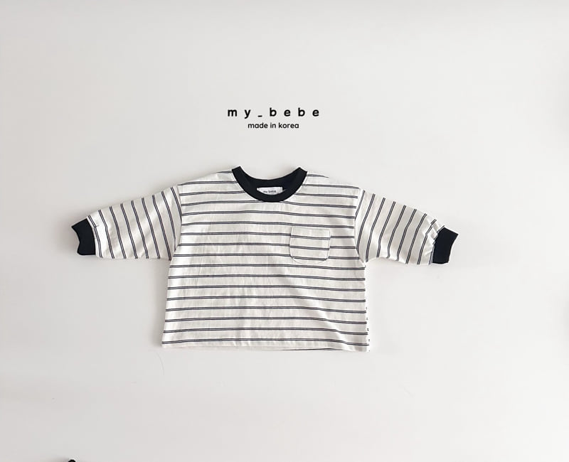 My Bebe - Korean Baby Fashion - #babygirlfashion - Bombom Stripe Tee - 12