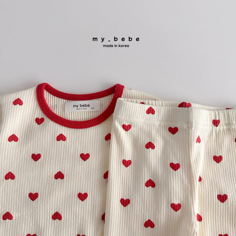 My Bebe - Korean Baby Fashion - #babylifestyle - Ribbed Heart Easywear - 12
