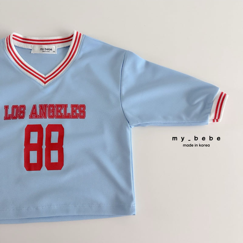 My Bebe - Korean Baby Fashion - #babylifestyle - V-neck Print Tee - 11
