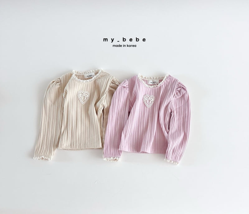 My Bebe - Korean Baby Fashion - #babylifestyle - Motif Lace Tee - 3