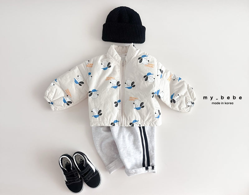 My Bebe - Korean Baby Fashion - #babyoninstagram - Printed Bonding Jacket - 8
