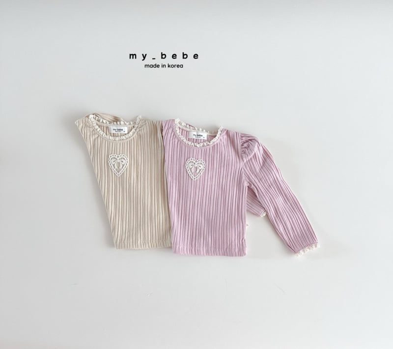 My Bebe - Korean Baby Fashion - #babylifestyle - Motif Lace Tee - 4