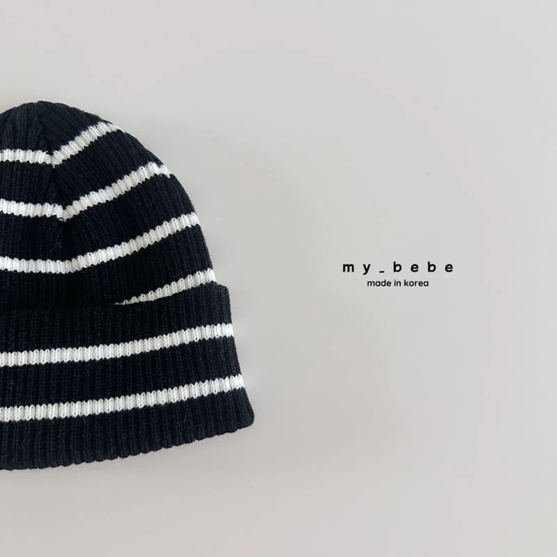 My Bebe - Korean Baby Fashion - #babyootd - Stripe Beanie - 10