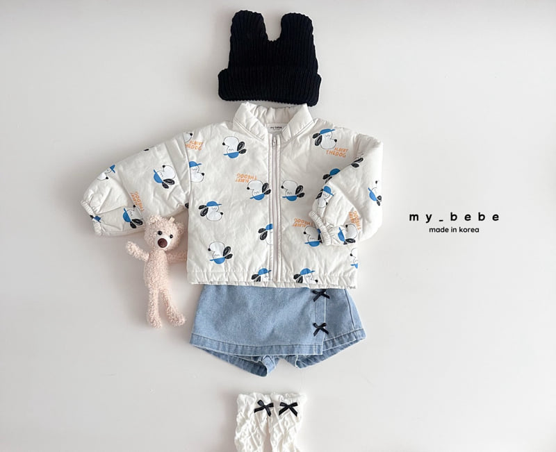My Bebe - Korean Baby Fashion - #babyootd - Printed Bonding Jacket - 9