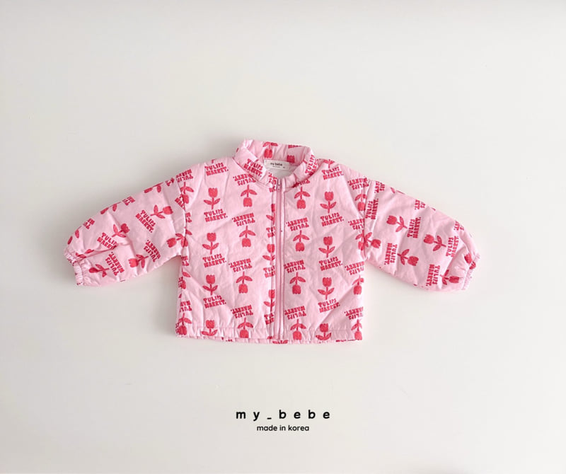 My Bebe - Korean Baby Fashion - #babyoutfit - Printed Bonding Jacket - 11