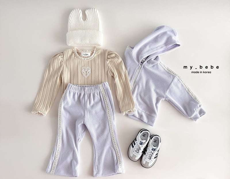 My Bebe - Korean Baby Fashion - #onlinebabyshop - Lace Bootcut Pants - 6