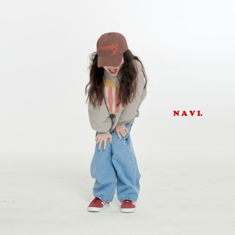 Navi - Korean Children Fashion - #designkidswear - Dart Denim Pants - 5