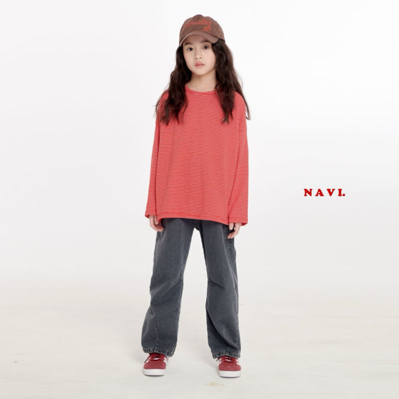 Navi - Korean Children Fashion - #fashionkids - Dart Denim Pants - 7