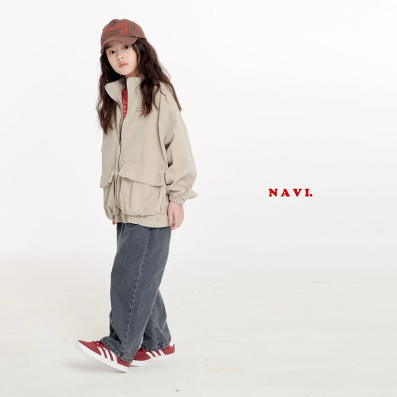 Navi - Korean Children Fashion - #kidsshorts - Stone Zip-up Jumper - 7