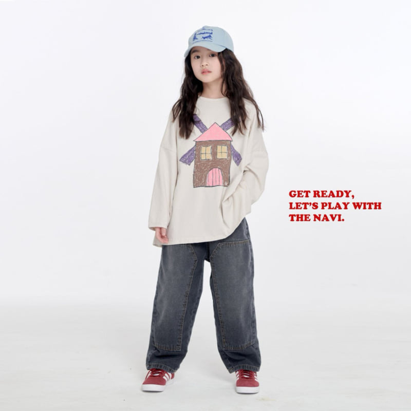 Navi - Korean Children Fashion - #kidsshorts - Nut Denim Pants - 6