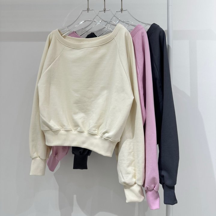Neroli36 - Korean Women Fashion - #momslook - One Shoulder Sweatshirts