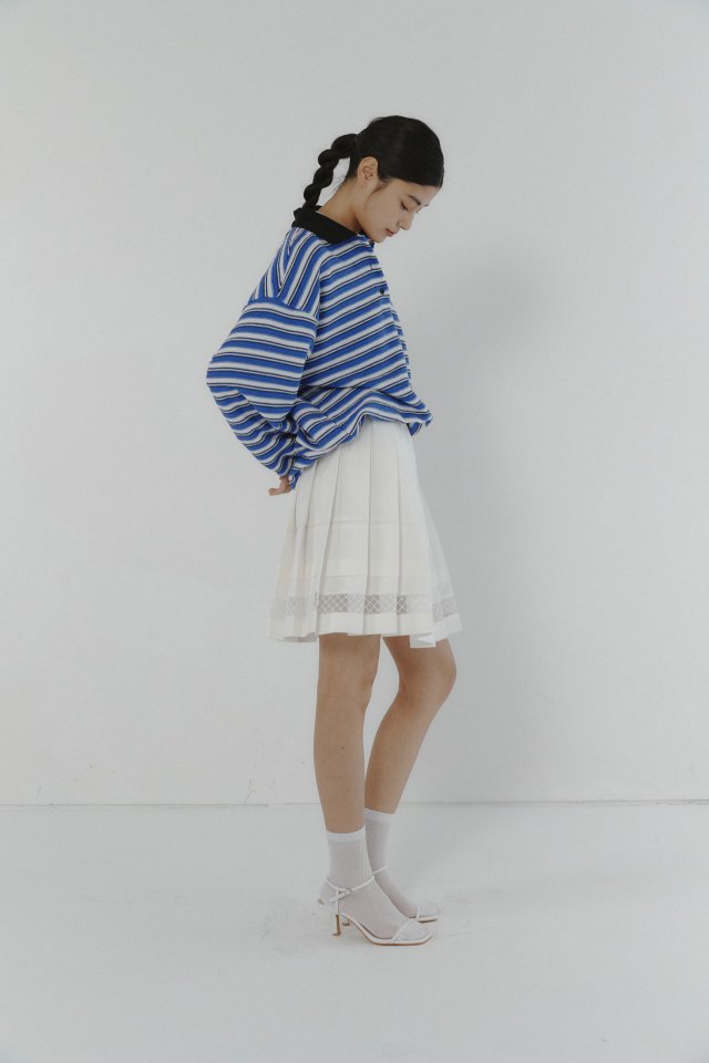 Neroli36 - Korean Women Fashion - #momslook - Mixing Stripe Tee - 11