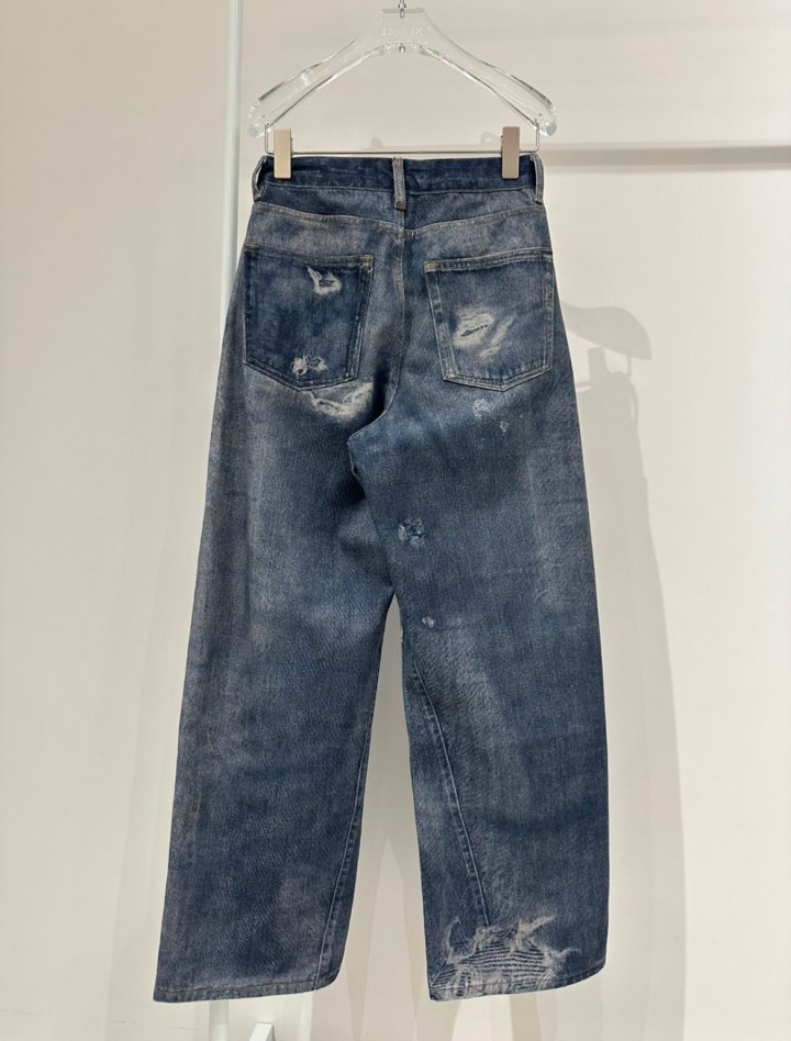 Neroli36 - Korean Women Fashion - #momslook - Digital Denim Pants