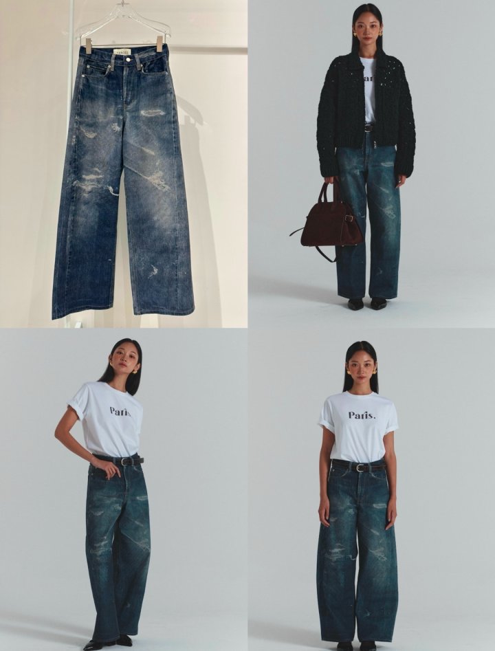 Neroli36 - Korean Women Fashion - #momslook - Digital Denim Pants - 3