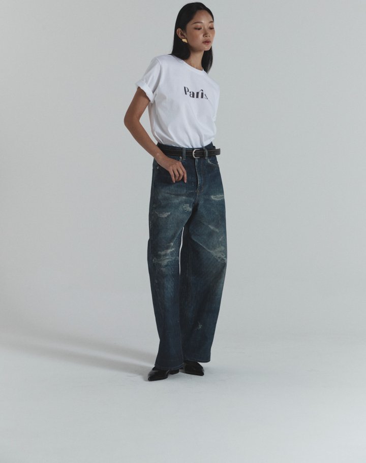 Neroli36 - Korean Women Fashion - #momslook - Digital Denim Pants - 5