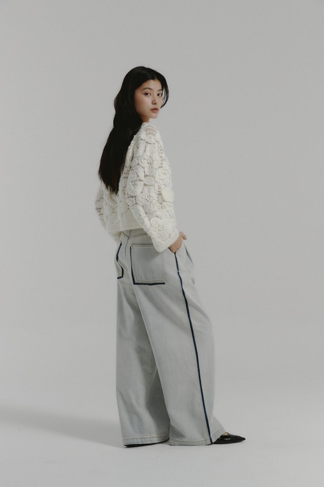 Neroli36 - Korean Women Fashion - #momslook - Pleatas Maison Denim Pants - 12