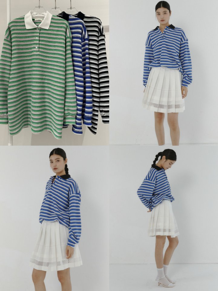 Neroli36 - Korean Women Fashion - #pursuepretty - Mixing Stripe Tee - 4