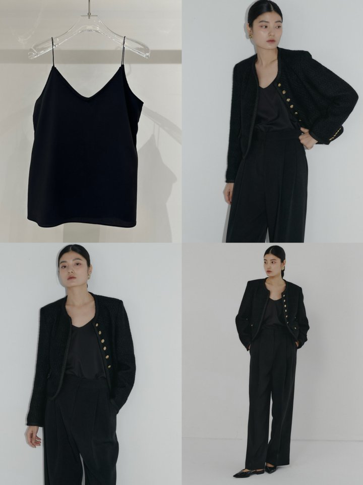 Neroli36 - Korean Women Fashion - #shopsmall - V Sleeveless Tee - 3