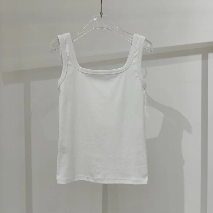 Neroli36 - Korean Women Fashion - #vintageinspired - Silket Square Sleeveless Top - 2