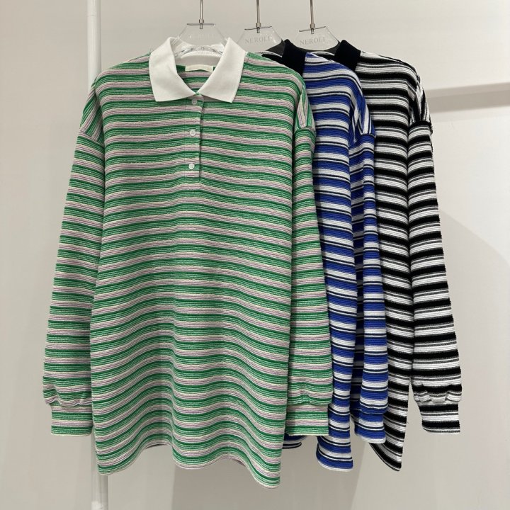 Neroli36 - Korean Women Fashion - #vintageinspired - Mixing Stripe Tee