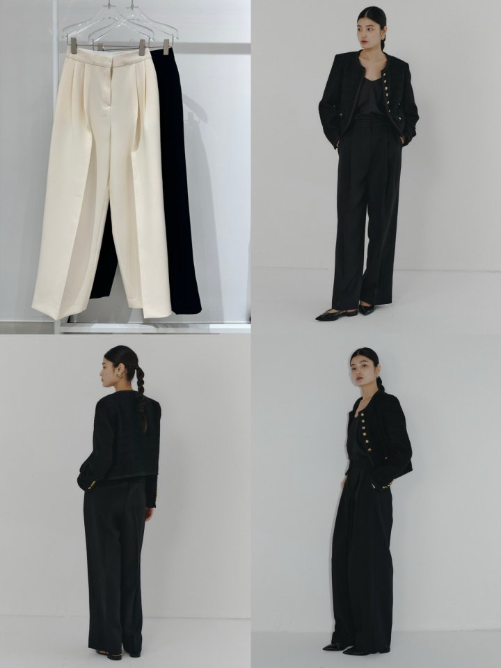 Neroli36 - Korean Women Fashion - #momslook - Formal Pleats Pants - 4