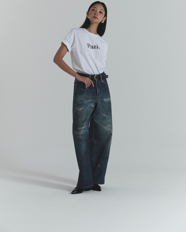 Neroli36 - Korean Women Fashion - #momslook - Digital Denim Pants - 4