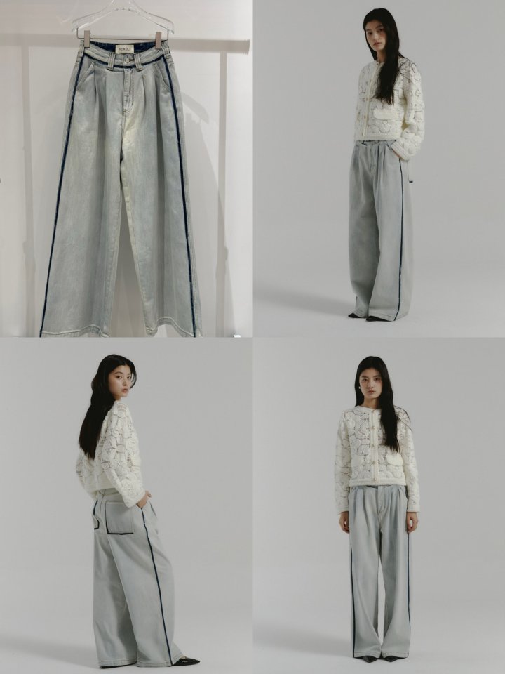 Neroli36 - Korean Women Fashion - #womensfashion - Pleatas Maison Denim Pants - 3