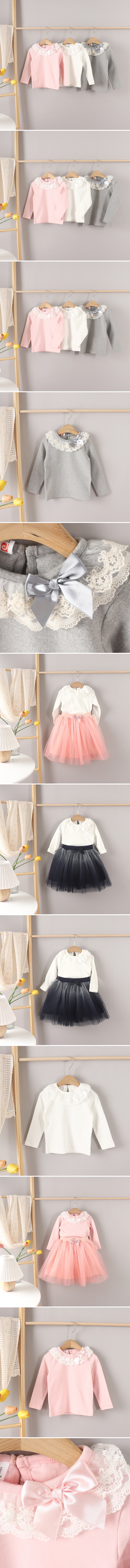 New Pierrot - Korean Baby Fashion - #babyboutique - 2-stage Lace Tee