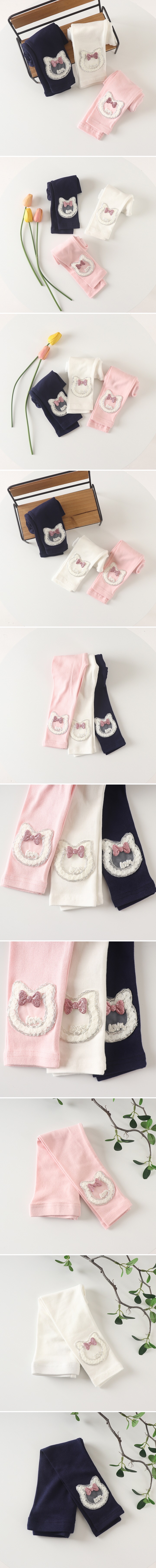New Pierrot - Korean Baby Fashion - #babygirlfashion - Cat Leggings
