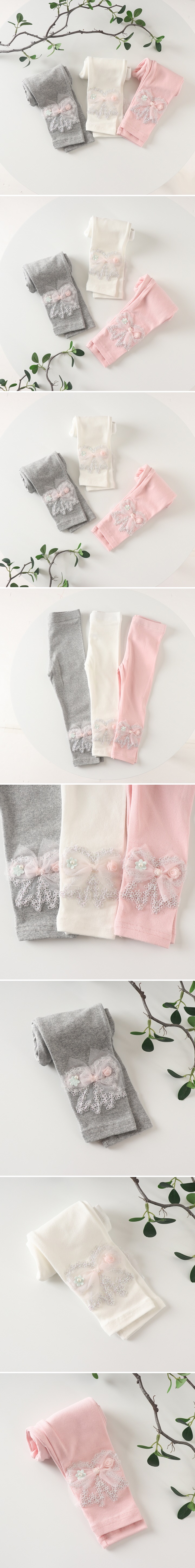New Pierrot - Korean Baby Fashion - #babyootd - Ribbon Leggings