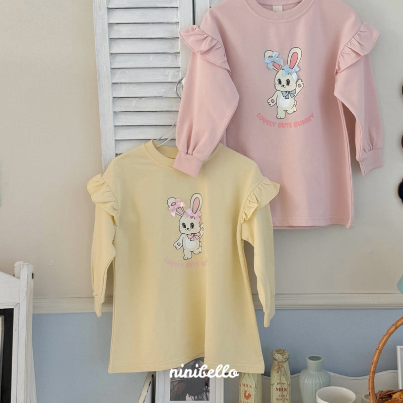 Ninibello - Korean Children Fashion - #Kfashion4kids - Rabbit Frill Sweatshirt One-piece - 6