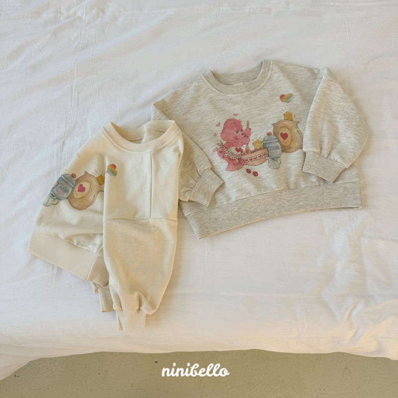 Ninibello - Korean Children Fashion - #kidzfashiontrend - Bear Printed Crop Sweatshirts - 4