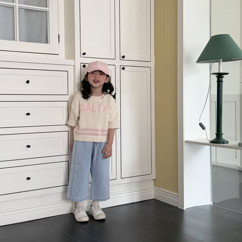 Ninibello - Korean Children Fashion - #Kfashion4kids - Have Denim Slit Pants - 11