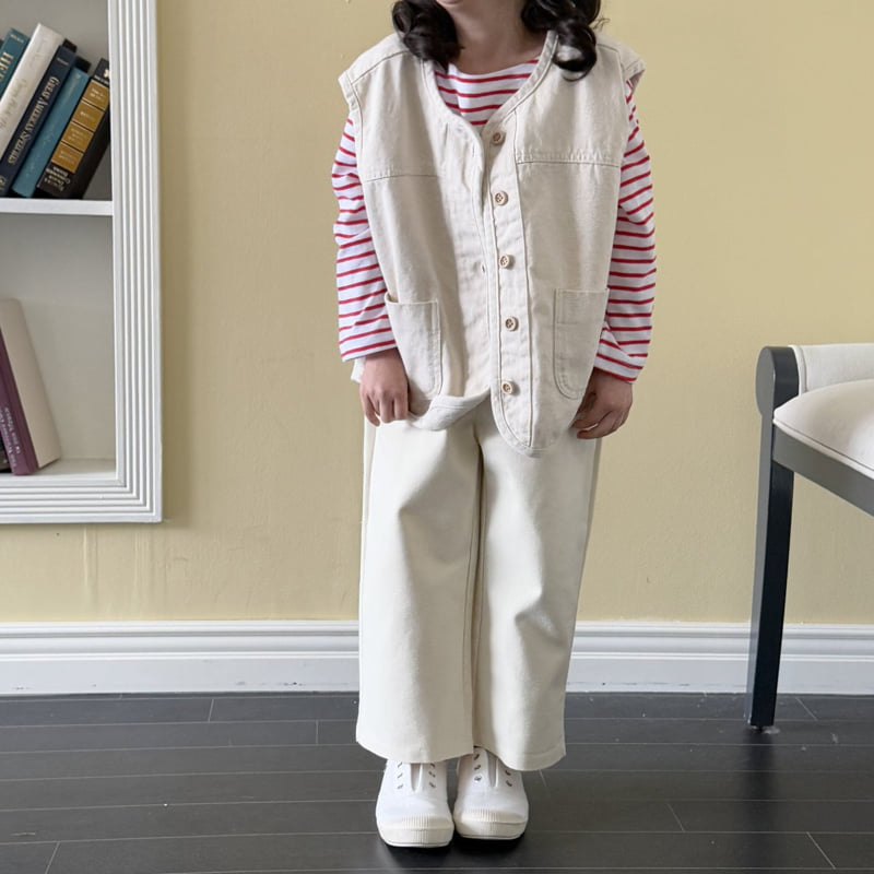Ninibello - Korean Children Fashion - #childofig - Natural Round Vest - 12
