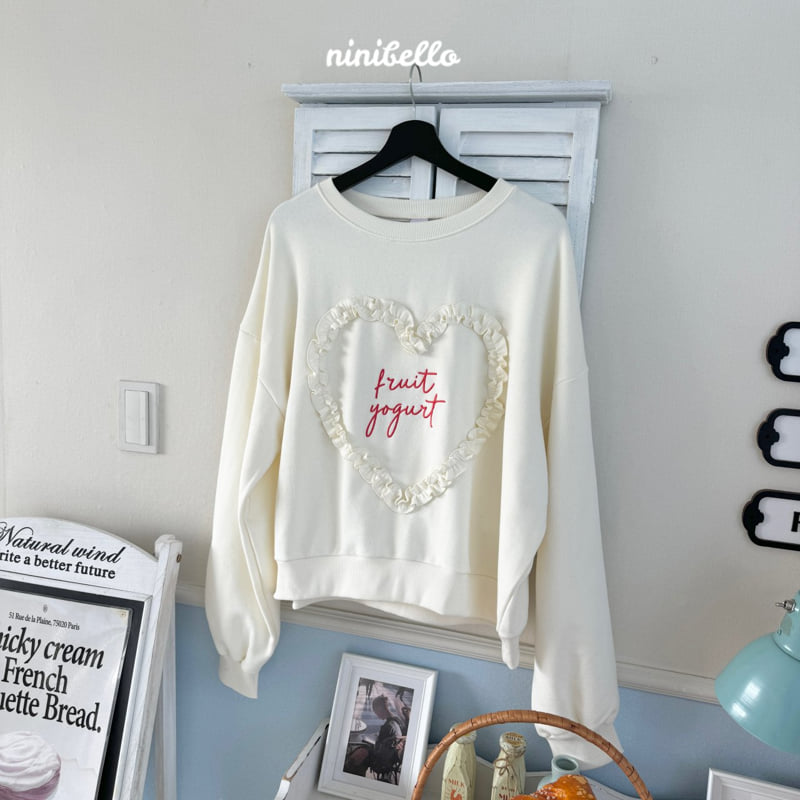 Ninibello - Korean Children Fashion - #childofig - Adult Frill Heart Sweatshirts  - 3