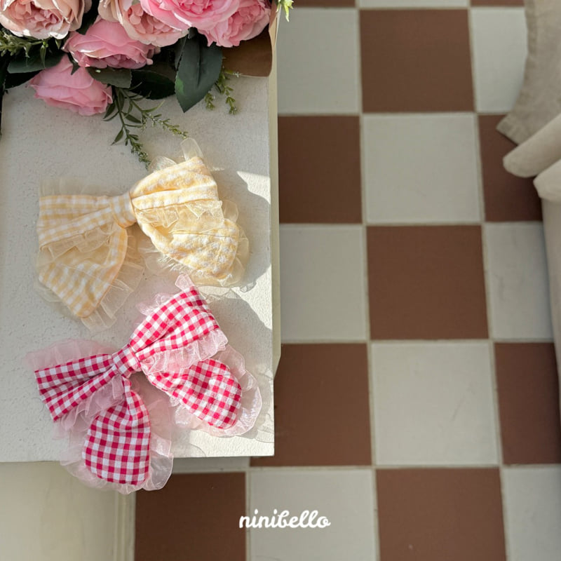 Ninibello - Korean Children Fashion - #childofig - Check Ribbon Pin