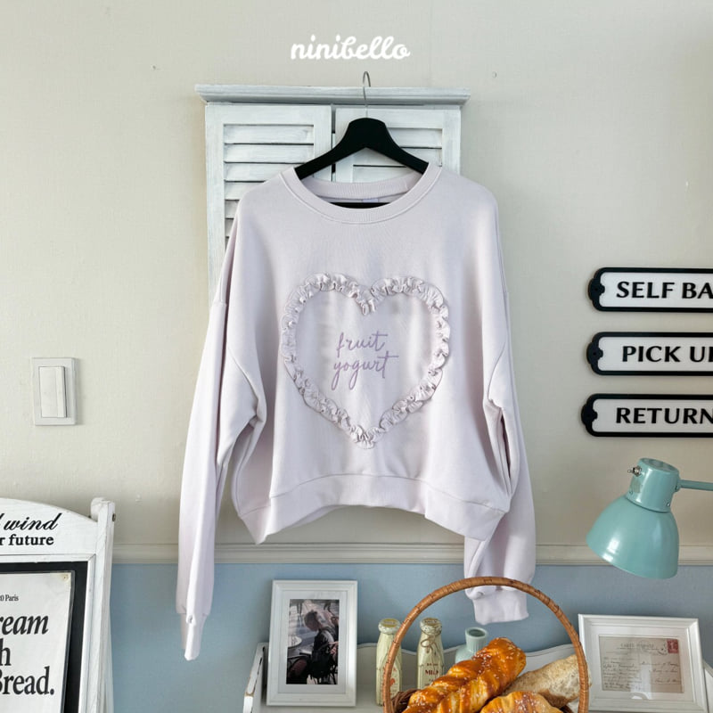 Ninibello - Korean Children Fashion - #childrensboutique - Adult Frill Heart Sweatshirts  - 5