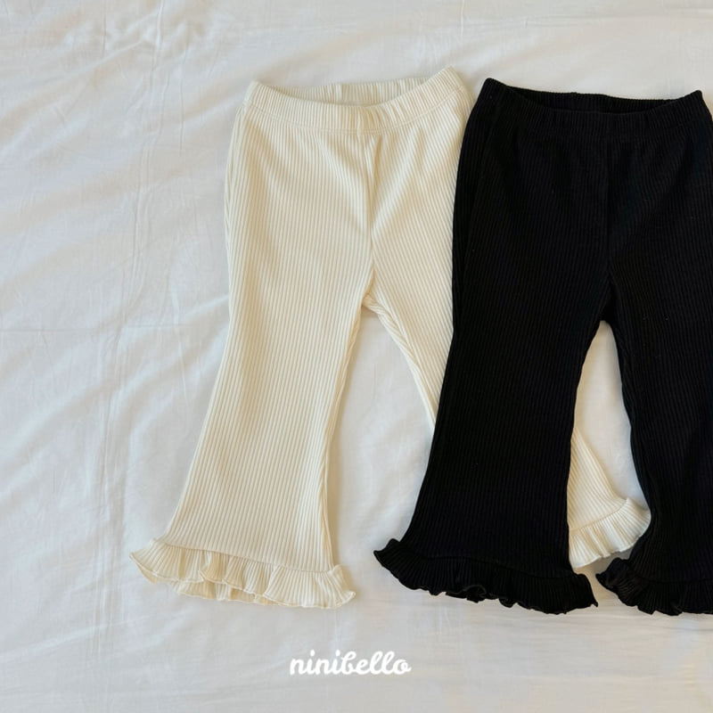 Ninibello - Korean Children Fashion - #childrensboutique - Pom Pom Frill Bootcut Pants