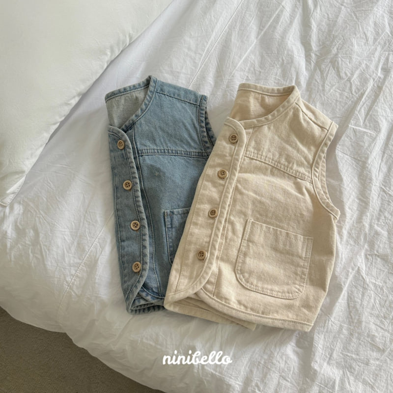 Ninibello - Korean Children Fashion - #designkidswear - Natural Round Vest